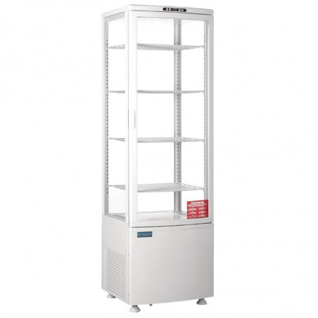 Vetrina Refrigerata Positiva Bianca Porta Curva 235 L - Polar