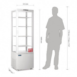 Vetrina Refrigerata Positiva Bianca Porta Curva 235 L - Polar