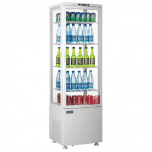 Vetrina Refrigerata Positiva Bianca Porta Curva 235 L - Polar