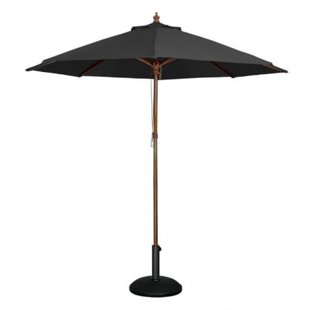 Parasol Noir Rond Ø 3 M - Bolero - Fourniresto