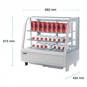 Vetrina Refrigerata da Banco Bianca - 2 Ripiani - 100 L - Polar
