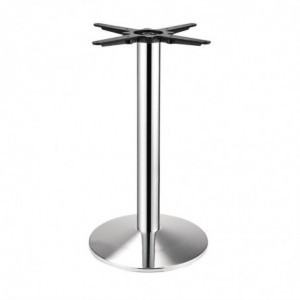 Round Chrome Table Leg Ø 430 mm - Bolero - Fourniresto