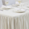 Black Rectangular Pleated Tablecloth and Skirting 750 x 1820 mm - FourniResto - Fourniresto