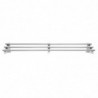 Wall-mounted Tubular Stainless Steel Shelf 1500 mm - Vogue - Fourniresto