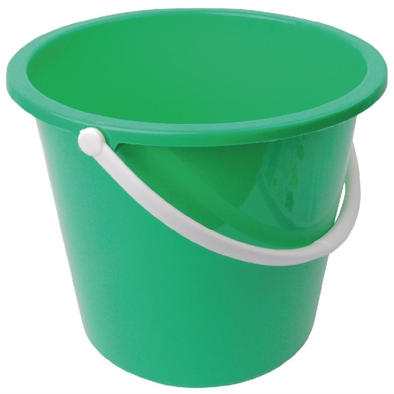 Secchio Rotondo In Plastica Verde 10 L - Jantex - Fourniresto