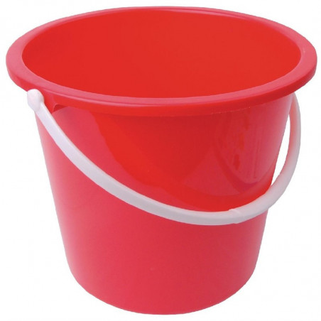 Secchio Rotondo In Plastica Rosso 10 L - Jantex - Fourniresto