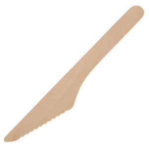 Biodegradable Wooden Knife 165 mm - Pack of 100 - Fiesta Green - Fourniresto