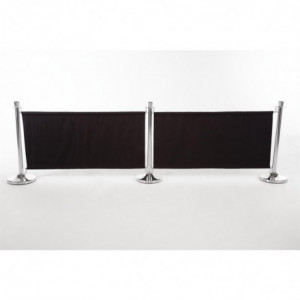 Black Canvas Barrier with Bars and Fixings - Bolero - Fourniresto