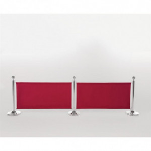 Red Canvas Barrier with Bars and Fixings - Bolero - Fourniresto