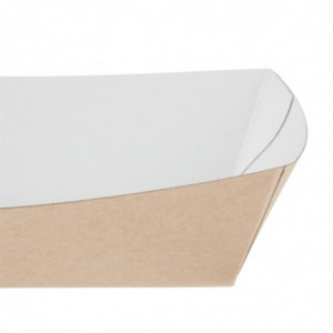 Piccolo vassoio alimentare in kraft compostabile 87 x 124 mm - Confezione da 500 - Colpac - Fourniresto