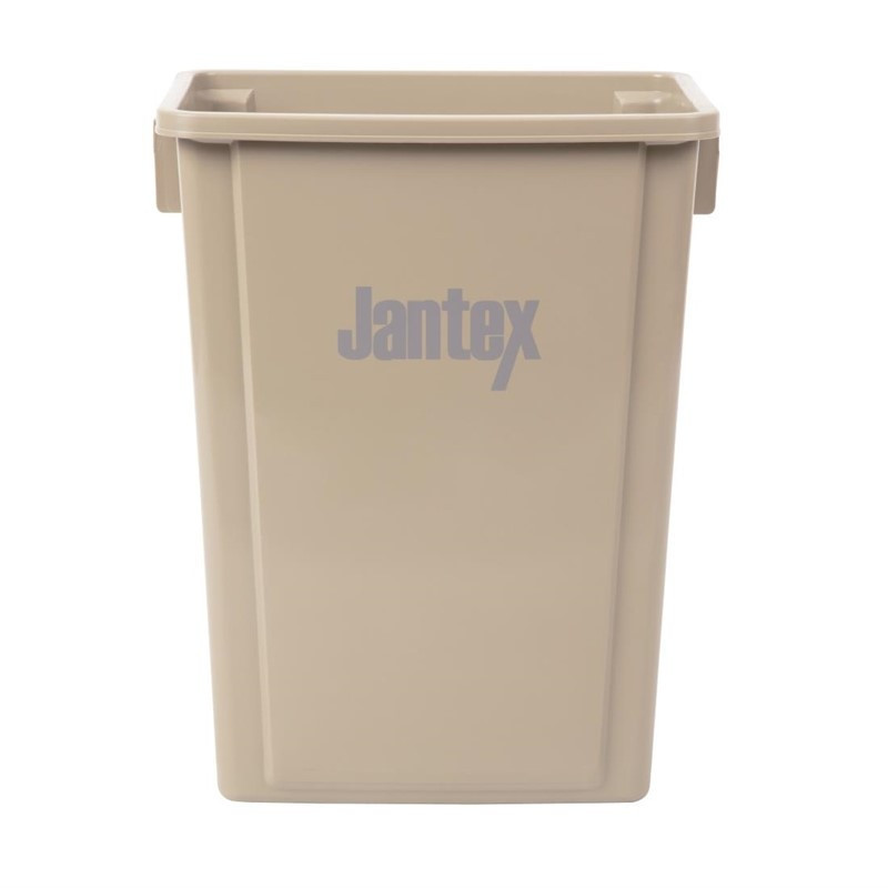 Contenitore per il riciclaggio beige in polipropilene da 56 L - Jantex - Fourniresto