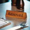 Wooden Reserved Table Sign 150 x 35 mm - Olympia - Fourniresto