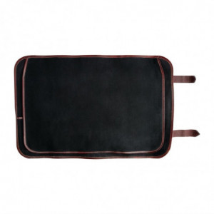 Knife Roll in Black Canvas 9 Slots - FourniResto - FourniResto