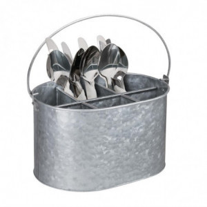 Galvanized Table Organizer 245 x 175 mm - Olympia - Fourniresto