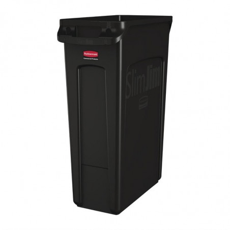 Collezionista di riciclaggio con condotti di aerazione nero 87 L - Rubbermaid - Fourniresto