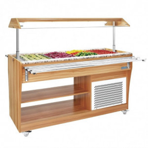 Buffet Refrigerato Centrale 4 GN 1/1 - Polar - Fourniresto