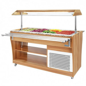 Buffet Refrigerato Centrale 4 GN 1/1 - Polar - Fourniresto