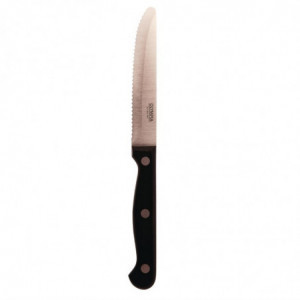 Coltello da bistecca arrotondato nero - Lotto di 12 - Olympia - Fourniresto