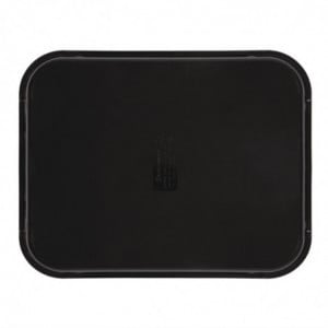 Plateau Rectangulaire Antidérapant en Fibre de Verre Camtread Noir 45,7 cm - Cambro - Fourniresto