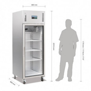 Vetrina refrigerata positiva GN 2/1 serie G 600 L - Polar - Fourniresto