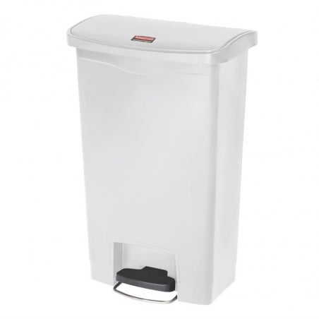 Cestino a pedale frontale Slim Jim StepOn bianco 50L - Rubbermaid - Fourniresto