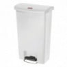 Cestino a pedale frontale Slim Jim StepOn bianco 50L - Rubbermaid - Fourniresto