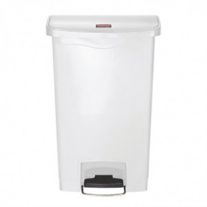 Cestino a pedale frontale Slim Jim StepOn bianco 50L - Rubbermaid - Fourniresto