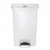 Cestino a pedale frontale Slim Jim StepOn bianco 50L - Rubbermaid - Fourniresto