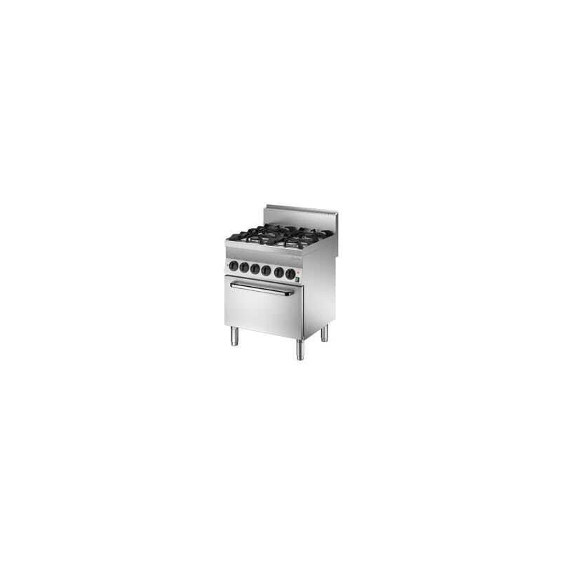 Fornello a 4 fuochi con forno elettrico GN1/1 Serie 650