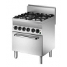 Four-burner stove with electric oven GN1/1 Series 650