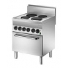 Forno a 4 fuochi con forno elettrico GN1/1 Serie 650