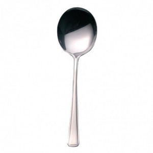 Round Stainless Steel Harley Soup Spoon - Set of 12 - Olympia - Fourniresto