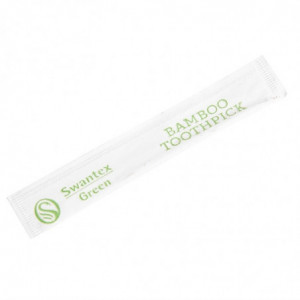 Individually Wrapped Biodegradable Bamboo Toothpicks Swantex - Pack of 1000 - FourniResto - Fourniresto