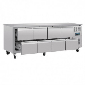 Tavolo Refrigerato Gn 1/1 Ventilato 8 Cassetti Serie U - 616 L - Polar