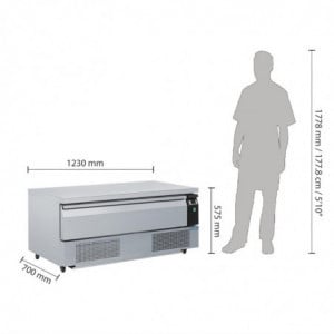 Socle Doppio Refrigerato 1 Cassetto Serie U 3x GN 1/1 - Polar - Fourniresto