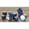 Tazze in Acciaio Smaltato Verde e Nero 350ml - Set da 6 - Olympia - Fourniresto