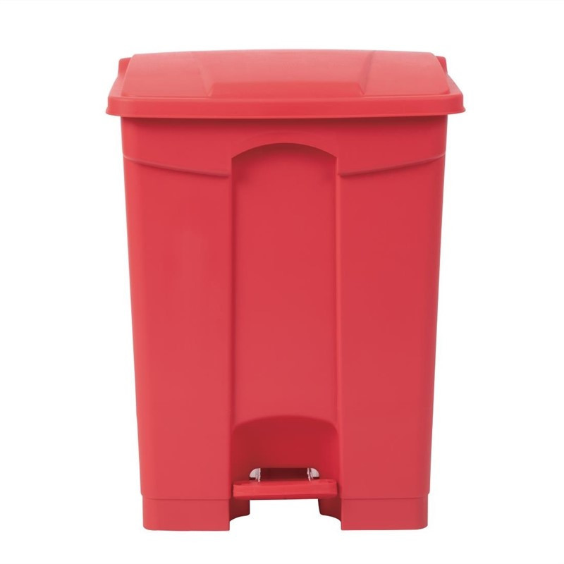 Kitchen Pedal Bin Red 65L - Jantex - Fourniresto