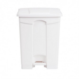 White 65L Pedal Kitchen Bin - Jantex - Fourniresto