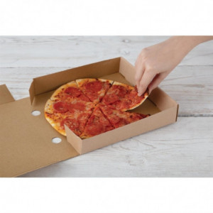 Scatole per pizza Kraft da 23 cm - Pacco da 100 - Fiesta Green - Fourniresto