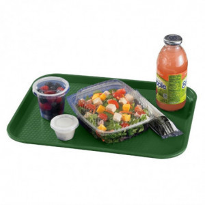 Vassoio rettangolare verde in polipropilene Fast Food 410mm - Cambro - Fourniresto