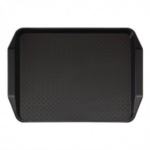 Plateau Rectangulaire Noir avec Poignées en Polypropylène Fast Food 430mm - Cambro - Fourniresto