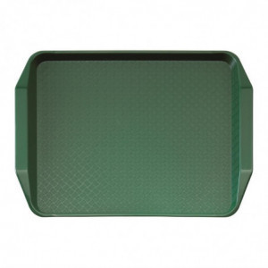 Plateau Rectangulaire Vert avec Poignées en Polypropylène Fast Food 430mm - Cambro - Fourniresto