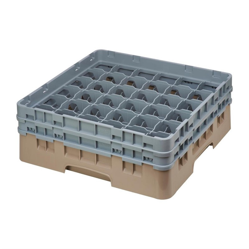 Scaffale per bicchieri 36 scomparti Camrack beige altezza massima 133mm - Cambro - Fourniresto