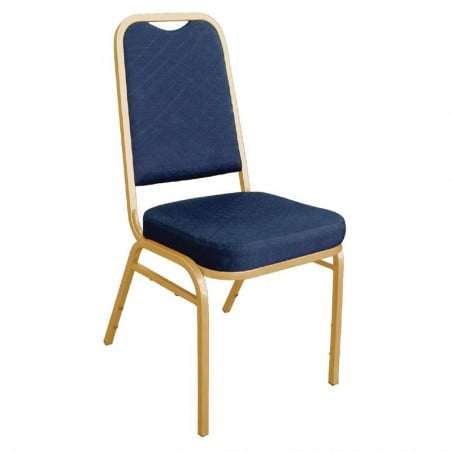 Chaises De Banquet À Dossier Carré Bleues - Lot De 4 - Bolero - Fourniresto