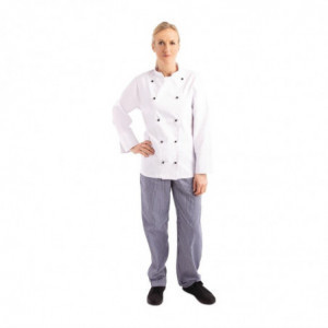 Giacca da cucina unisex Chicago a maniche lunghe bianca taglia S - Whites Chefs Clothing - Fourniresto