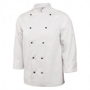 Giacca da cucina unisex Chicago a maniche lunghe bianca taglia S - Whites Chefs Clothing - Fourniresto