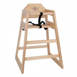 Sedia Alta In Legno Finitura Naturale - Bolero - Fourniresto