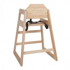 Sedia Alta In Legno Finitura Naturale - Bolero - Fourniresto