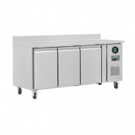 Tavolo Frigorifero Negativo 3 Porte Con Schienale Serie U - 417L - Polar -