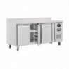 Tavolo Frigorifero Negativo 3 Porte Con Schienale Serie U - 417L - Polar -